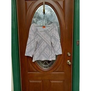 Hearts of Palm Pink/Grey Top Size L